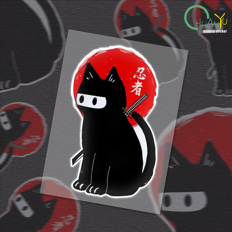 Motorcycle Gear Japan - Yansıtıcı kedi japon araba Sticker kedi