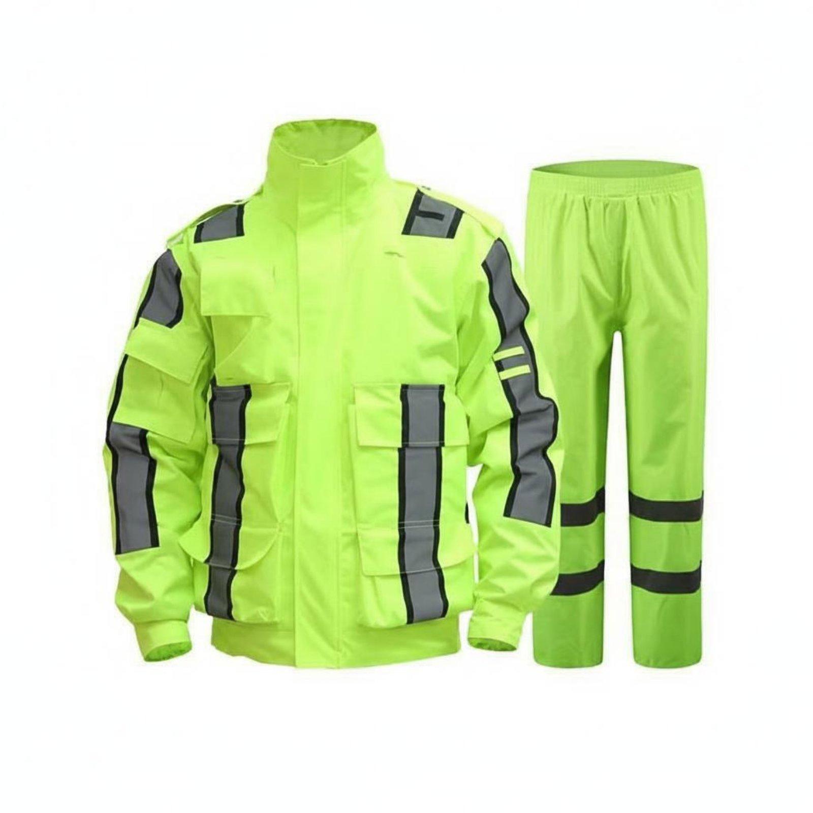 Motorcycle Gear Jacket - Yüksek Görünürlüklü Yansıtıcı Yağmurluk Su Geçirmez