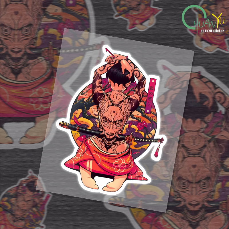 Motorcycle Gear Japan - Japon kiraz samuray araba Sticker için