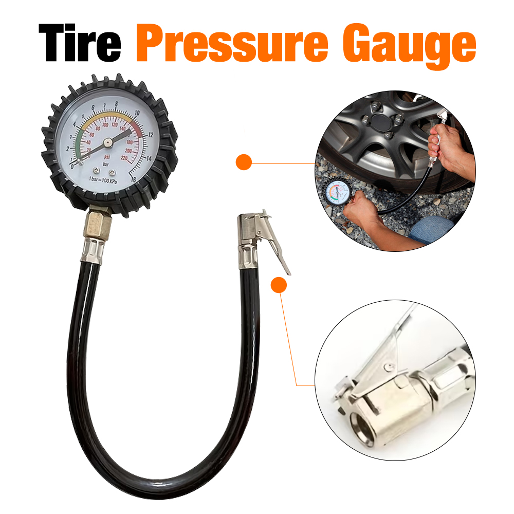 Tyre Pressure Gauge - 220 PSI Otomobil Lastiği Hava Basıncı