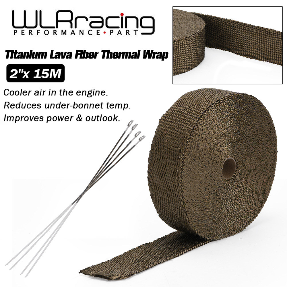 Exhaust Wrap Titanium - WLR RACING - 15M Premium Egzoz