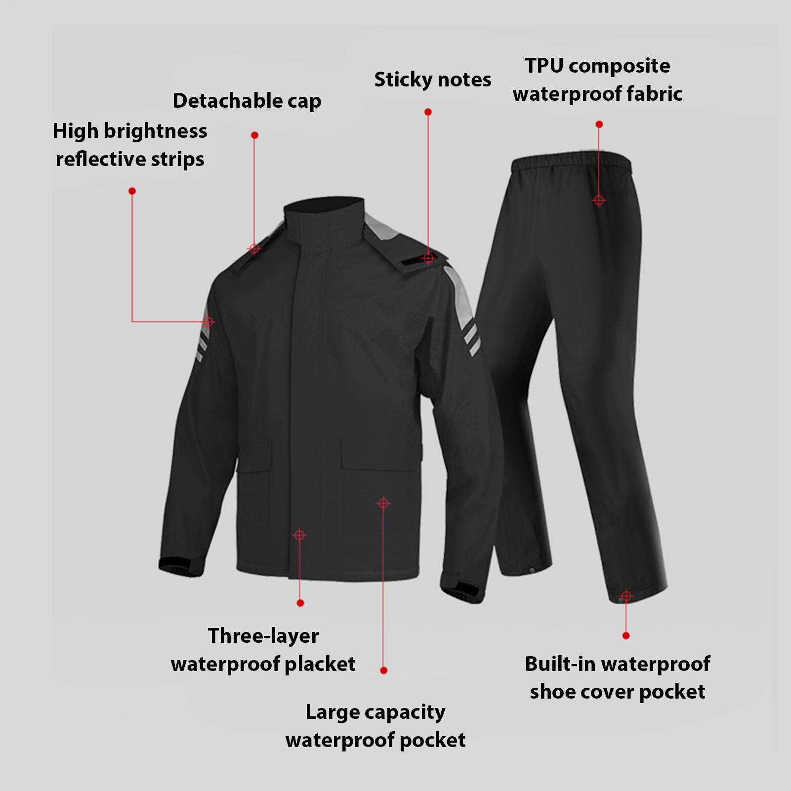 Erkekler için su geçirmez yağm - Motorcycle Gear Jacket incelemesi ve fiyatı