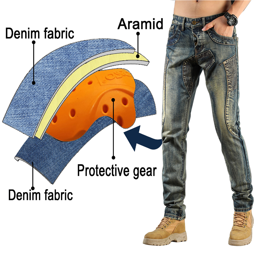 Kevlar Motosiklet Kot Erkekler - Motorcycle Gear Japan incelemesi ve fiyatı